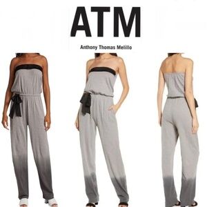 ATM ANTHONY THOMAS MELILLO Jersey Strapless Jumpsuit Ombré Fade XS NWT 295$